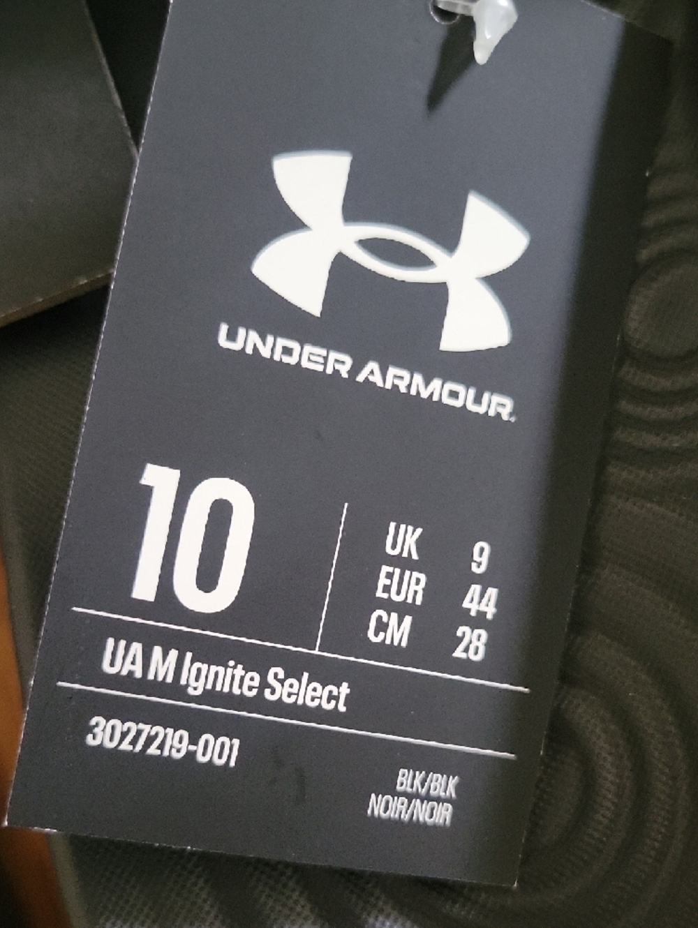 Under Armour Black and White Logo Slide Sandals - Picture 3 of 4